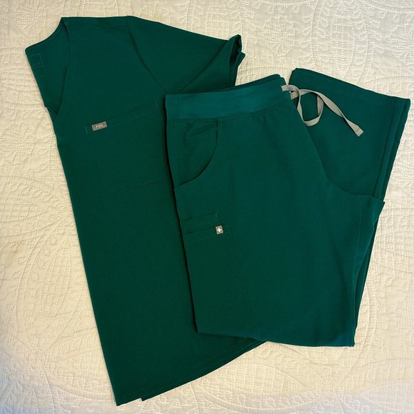 Figs Tops Womens Figs Set Hunter Green Scrub Xl Xxl Poshmark